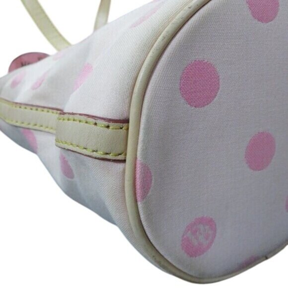 Dooney & Bourke Small Pink Canvas Polka Dot Shoulder crossbody Bag Vintage Y2K - Picture 13 of 15